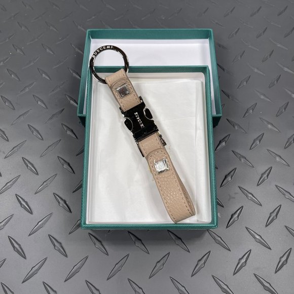 Buscemi Unisex Keyholder Clip Alce Porcini Leather - Picture 1 of 2
